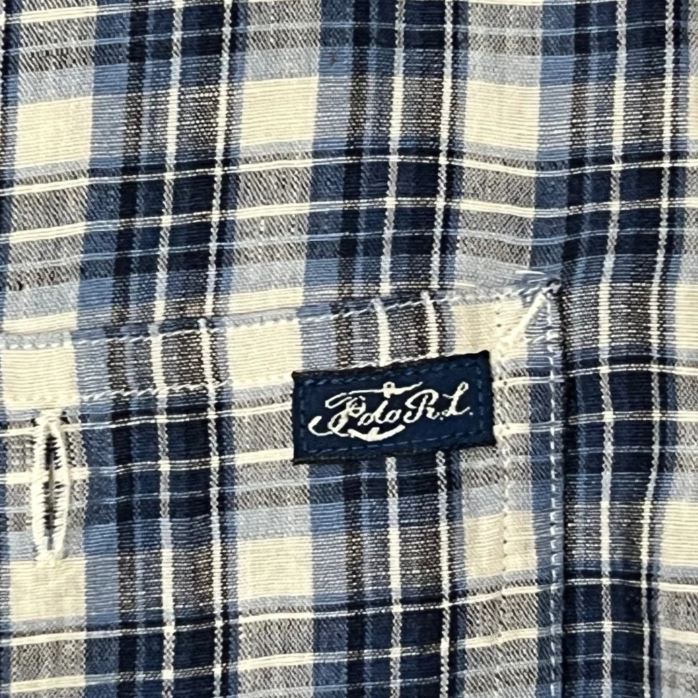 Polo Ralph Lauren Shirt Mens Plaid Long Sleeve Checkered Button Down